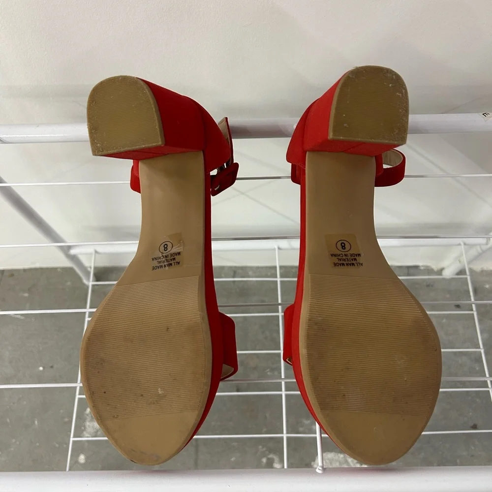 Elegant Red Ankle Strap Heels - Picture 4 of 4
